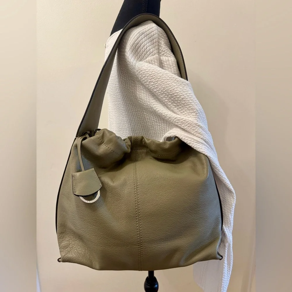RADLEY LONDON Olive Green Leather Hobo Bag